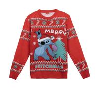 Pull Noël Stitch Rouge - XL Unisexe Cerdà