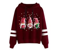 Pull Noel Vetement Sweatshirt Femme Homme Automne Hiver Casual Festival Hoodie Cordon De Serrage Polaire Chaud Sweat À Capuche Unisex Poche Kangourou Adolescent Grande Taille Mince Streetwear