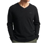 Pull Noir Homme Superdry Essential Vee Knit S