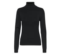 Pull noir uni avec une coupe près du corps et un col roulé XL