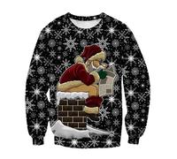 Pull Noir Vert Noel Homme Drole Sweat Rouge De Pas Cher Moche Noël Col Rond Très Pulls, Gilets Et Sweats Sport Chasse Pere Tricot Peau Manches Longues Travail Chantier Blanc Sweat-Shirts Bleu Marine