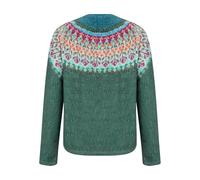 Pull Norvégien Femme d'hiver Chaud Élégant Pull Over Tricoté Col Rond À Manches Longues Sweater Vintage À Motif Hauts Oversize Elástique Confortable Vetement Femme Automne Hiver