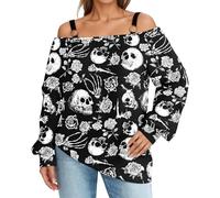 Pull Nuages Marinière Sweatshirt E Femmes des Lila Vieux Épaule Émeraude Encolure Universitaire Décontracté Prune Près Trop Western Message Molletonnée Chandail
