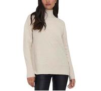 Pull Only Gabriel Beige pour Femme - ONLY - Gabriel - Manches longues - Col montant - Tissu tricoté extensible M