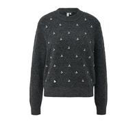 Pull orné de strass sur le devant femme QS Gris 2XL
