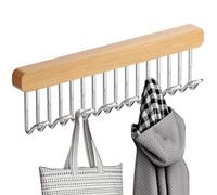 Pull-Out Belt Rack, 8-Hook Belt Hanger, Space-Saving Closet Organizer, Bras Clothes Holder, Ideal for Maximizing Closet Storage and Keeping Accessories Neat