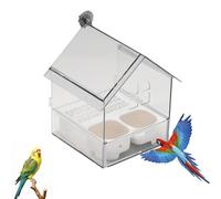 Pull-Out External Parrot Feeder, Hanging Wild Bird Seed with Squirrel Proof Tray, Long-Lasting Outdoor Use, for Finch and Hummingbird, Patio (White)