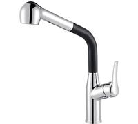Pull-Out Hot and Cold Kitchen Faucet Washbasin Tap Kitchen Sprayer Sink Mixing Valve Drainage Assembly Waterfall Spout Zinc Alloy Rotating Faucet Bathroom Nozzle Head
