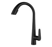 Pull-out kitchen faucet with 360° rotation, made of chrome-plated stainless steel.