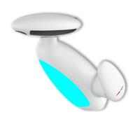 Pull-Out Washbasin Faucet- 360° Rotating Pull-Out Spout with 4 Water Flow Modes & Smart LED Ambient Light, Single Handle Dual Hot/Cold Control, Fountain Design (White,With light)