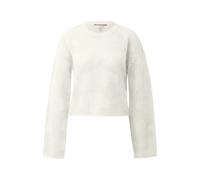 Pull ouvert à motif cœur tricoté femme QS Loose Fit Blanc XL
