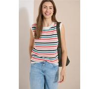 Cecil Pull à col Rond et Rayures - Sable Brut - Beige - Taille L