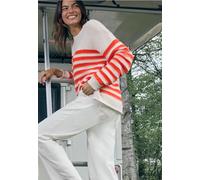Pull-over bouclé rayé