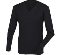 Pull-over col V pour homme Henbury RW2702 (XS) (Noir)