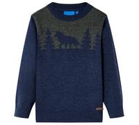 Pull-over tricoté pour enfants bleu marine 92/104/116/128/140 18-23 mois