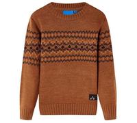 Pull-over tricoté pour enfants cognac 92/104/116/128/140 3-4 ans