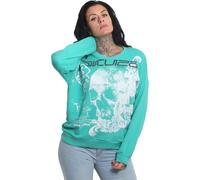 Pull-over urbain Yakuza Damen Ornamental Skull, turquoise, M