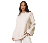 Pull oversize à manches longues évasées.Finitions bord côte sur les poignets, au col et en bas. pour femme - Pulls - La Modeuse Taille unique