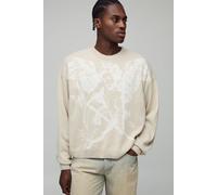 Pull oversize à motif Renaissance homme - ecru - XL, ecru