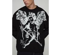 Pull oversize à motif Renaissance homme - noir - L, noir