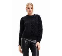 Pull oversize combinÃ© femme Desigual Noir XL
