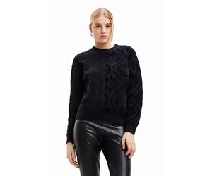 Pull oversize combinÃ© femme Desigual Noir XL