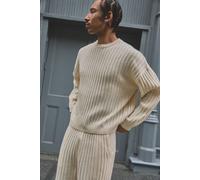 Pull oversize côtelé - MAN homme - ecru - S, ecru