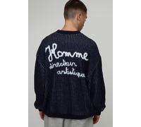 Pull oversize en maille - MAN homme - bleu - XS, bleu