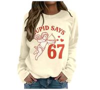 Pull Personnalisé Couple - Sweat-Shirt féminin sans Capuche à col Rond et Manches Longues avec imprimé typographique Coupe Ample pour Un Confort Quotidien en Maille Douce et Basique