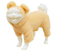Pull pour Chien à Quatre Pattes Taille M, Tour de Poitrine 40 cm, Jaune avec Oreilles, Costume d’Hiver Chaud et Doux pour Teddy et Bichon, Tenue couvrante pour Sorties par Temps Froid