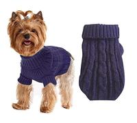 Pull pour chien de petite taille comme un garçon, taille XS yorkshire - Pull d'hiver chaud à col roulé pour chihuahua, automne et hiver par temps froid, violet, taille XS