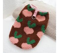Pull pour chien en peluche chaude pour l'hiver - Joli gilet touffeté en polaire pelucheuse avec anneau en D - Manteau doux et moelleux pour animal de compagnie pour temps froid, intérieur ou extérieur