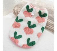 Pull pour chien en peluche chaude pour l'hiver - Joli gilet touffeté en polaire pelucheuse avec anneau en D - Manteau doux et moelleux boutonné pour animal de compagnie pour temps froid, intérieur ou
