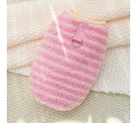 Pull pour chien en peluche chaude pour l'hiver - Joli gilet touffeté en polaire pelucheuse avec anneau en D - Manteau doux et moelleux boutonné pour animal de compagnie pour temps froid, intérieur ou