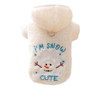 Pull pour chien, manteau d'hiver chaud réglable en tissu Pelouche avec motif de neige pour les fêtes de Noël - vêtements d'hiver pour chiens - pour l'automne anniversaire Halloween jour du roi