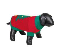 Nobby Pull pour Chien Motif Arbre de Noël Rouge/Vert 45 cm