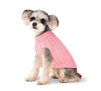 Pull pour chien, rose S - Pull à col roulé - Tenue pour chien de petite et moyenne taille - Vêtements chauds pour bouledogue, caniche, yorkshire, cocker, etc.
