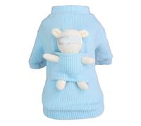 Pull pour Chien, vêtements d'hiver épais, Laine à Tricoter, Ours Mignon, Forme de Jouet, vêtements Chauds pour Petits Chiens et Chats, matériau en Laine Douce (S)