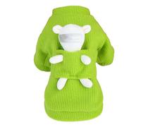 Pull pour Chien, vêtements d'hiver épais, Laine à Tricoter, Ours Mignon, Forme de Jouet, vêtements Chauds pour Petits Chiens et Chats, matériau en Laine Douce (M.)