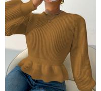 Pull pour femmes, Top tricoté à manches longues bouffantes, rayures blanches, ample, idéal pour les rassemblements entre amis, pour les quatre saisons, automne et hiver L,M,S,XL,XSTricots