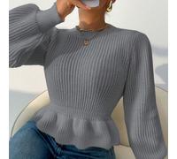 Pull pour femmes, Top tricoté à manches longues bouffantes, rayures blanches, ample, idéal pour les réunions entre amis, quatre saisons, automne et hiver, vêtements pour femmes L,M,S,XL,XSTricots