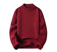 Pull pour Homme Col Roulé Tricot Hoodie Col Rond Manche Longue Chaude Automne/Hiver Chandails Coupe Slim De Base Tunique Pulls De Couleur Pure Respirant Confortables Tee Shirt