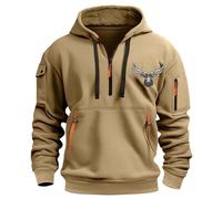 Pull pour homme - Mode printemps et automne - Décontracté - Manches longues - Revers boutonné - Trois pièces - Imprimé à carreaux - Grand et grand sweat-shirt pour homme, jaune, XXL