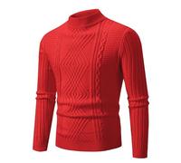 Pull pour l'hiver HommeSweater Homme High NeckSweat Pull Chaude Lâche Simple Classique Loisirs Et Mode À Col Rond Chandail Automne Et Hiver Manches Longues Slim Fit Cardigan Épaisse Tricot