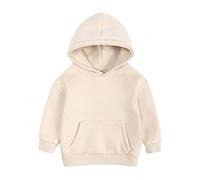 Pull pour tout-petit fille sweat-shirt solide plus bébés à capuche couleur top coat filles tops sweat à capuche fille 140, kaki, 2-3 ans