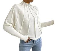 Pull Pres du Corps Blanc V Ensemble Pullover Cotelé 2 Acrylique Montagne Streetwear Boutons Tricoté Mamie Elegante S Allaitement Matelassé Peau Poilu Flammes Monster
