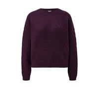 Pull raglan trÃšs doux Ã structure tricotÃ©e marquÃ©e femme QS Violet M