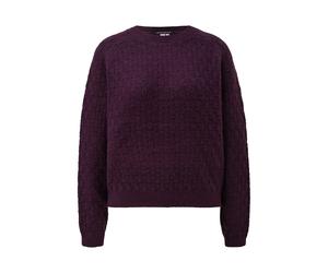 Pull raglan trÃšs doux Ã structure tricotÃ©e marquÃ©e femme QS Violet XS