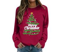 Pull Ras De Cou Femme Noel Jacquard Queen Pullover avec Moulant Rouille Mi Tricolore Petrole Confortable Asymetrique Cassé Trop Chauffant Sexy XXL Sportswear Oreille