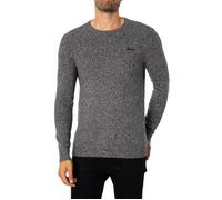 Pull ras du cou coupe slim Essentiel Superdry Homme Gris L